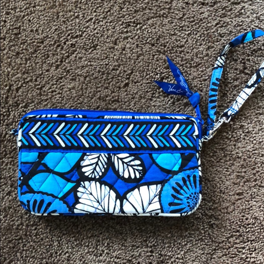 Vera Bradley Wristlet Blue Floral